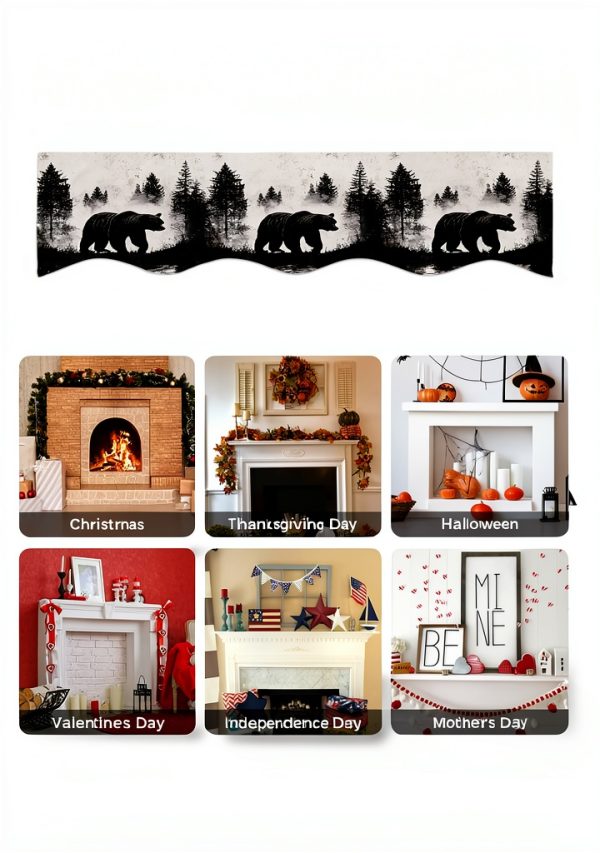 Fireplace Mantel Scarf Lsrtoss Polyester 70x17-5