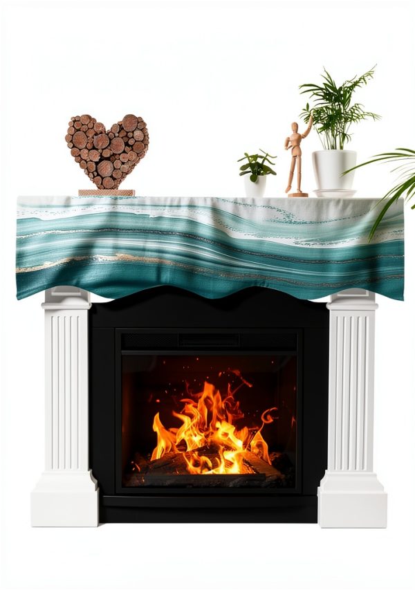 Liajuuhlgas Mantle Scarf Polyester Fireplace Decor Home-1