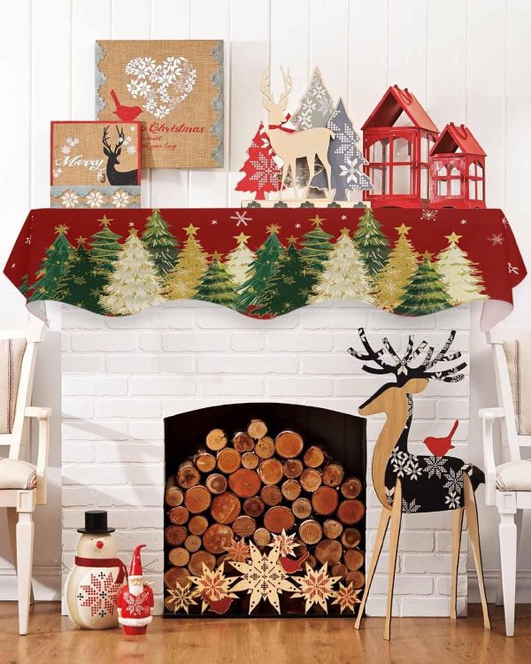 Huotupsine Christmas Mantel Decorations Polyester 60 x 17-2