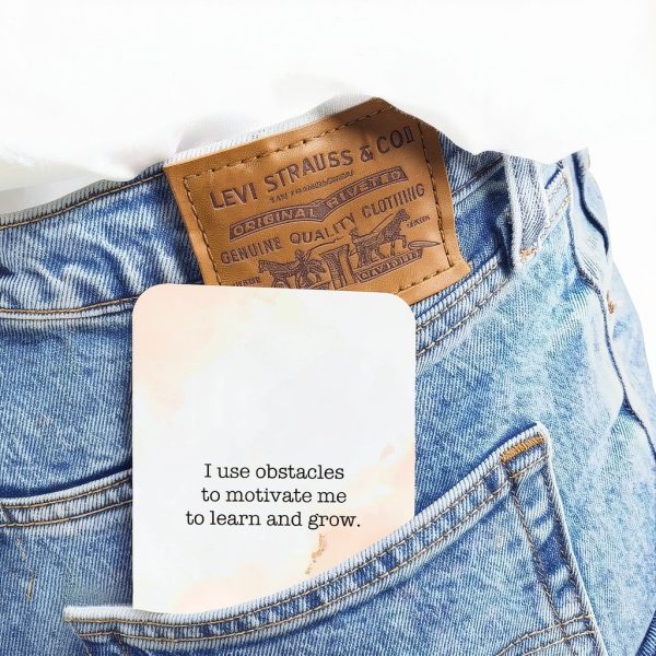 Affirmation Cards Black Square Paper Daily Motivation-4