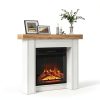 HOMCOM Modern Fireplace Mantel Surround-3