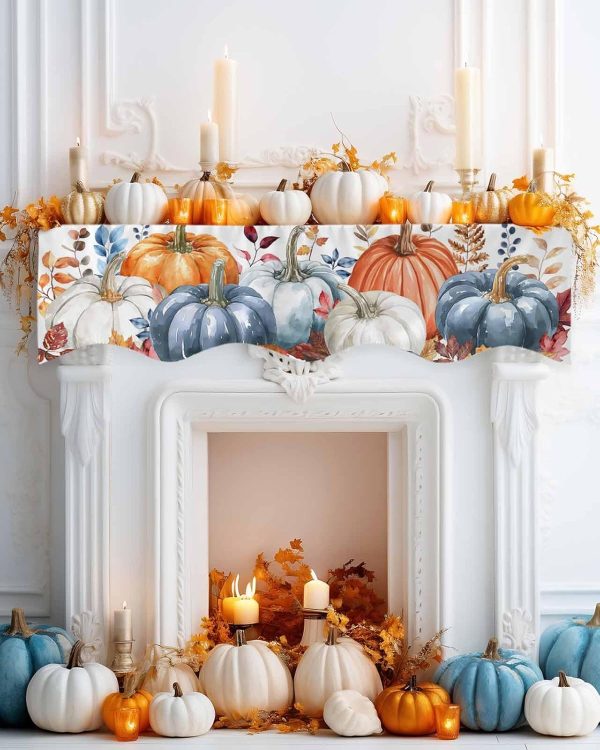 Victoroes Thanksgiving Fireplace Mantel Scarf Polyester Fall-1