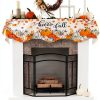 QueenKer Fireplace Scarf 100% Polyester Country Rustic-4