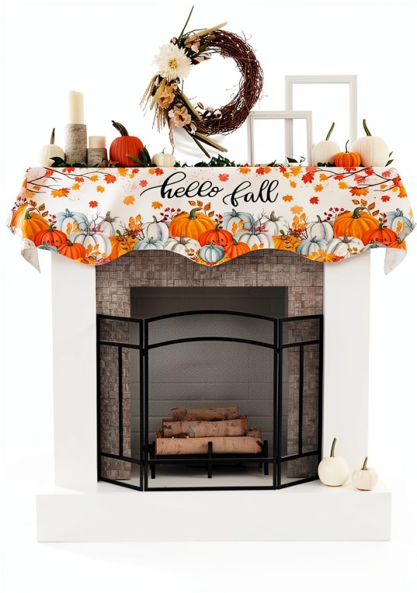 QueenKer Fireplace Scarf 100% Polyester Country Rustic-4