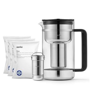 Aarke Water Filter Pitcher Glass Stainless Steel Purifier-0