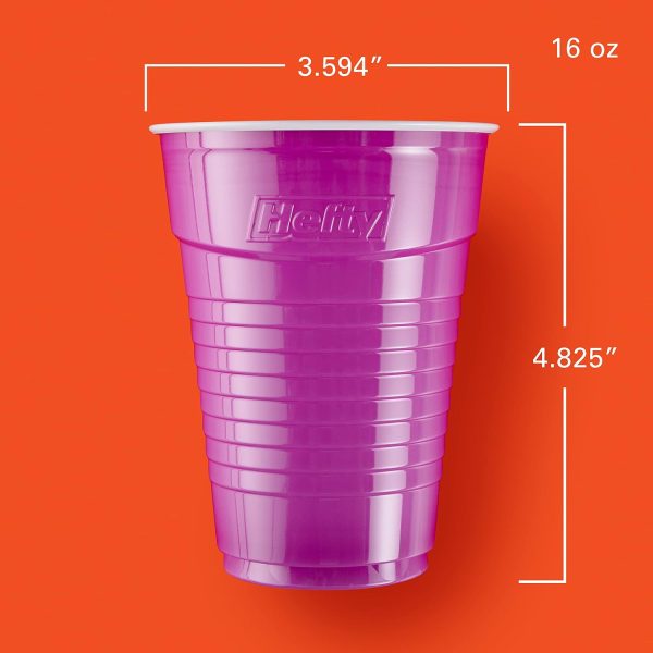 Hefty Disposable Party Cups Assorted Colors 16 Ounce-1