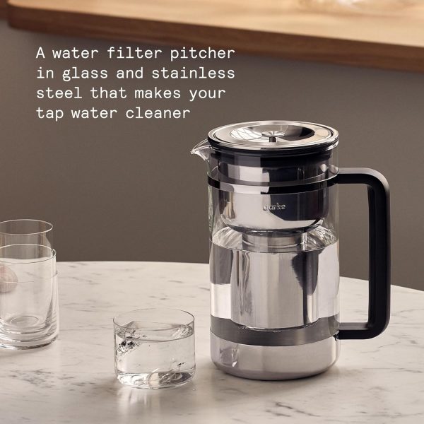 Aarke Water Filter Pitcher Glass Stainless Steel Purifier-1