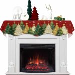 Huotupsine Christmas Mantel Decorations Polyester 60 x 17-0