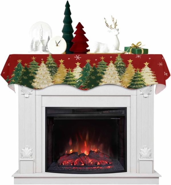 Huotupsine Christmas Mantel Decorations Polyester 60 x 17-0