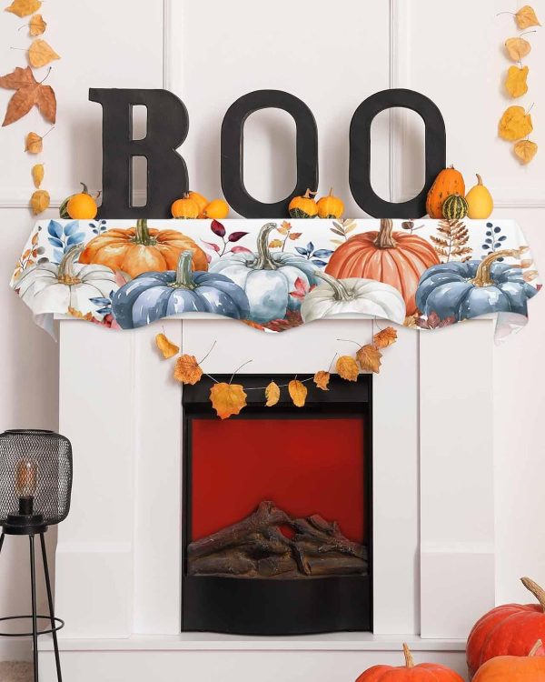 Victoroes Thanksgiving Fireplace Mantel Scarf Polyester Fall-2