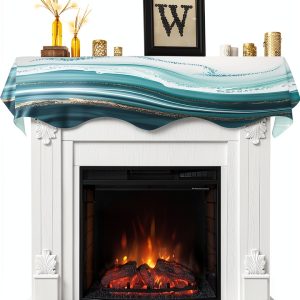 Liajuuhlgas Mantle Scarf Polyester Fireplace Decor Home-0