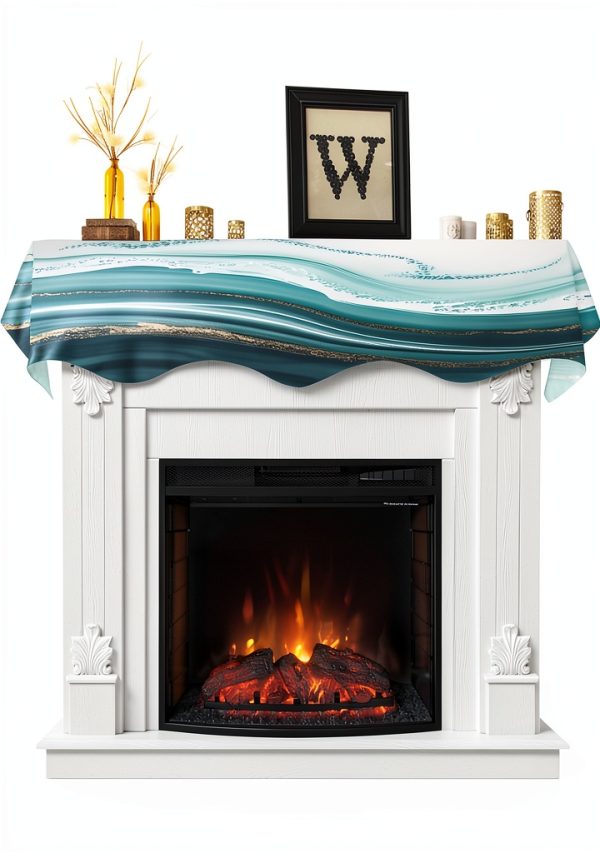 Liajuuhlgas Mantle Scarf Polyester Fireplace Decor Home-0
