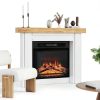 HOMCOM Modern Fireplace Mantel Surround-1