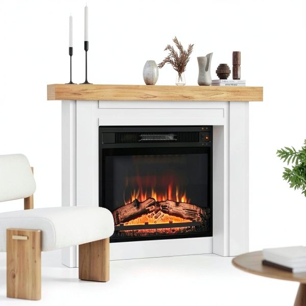 HOMCOM Modern Fireplace Mantel Surround-1