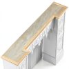 Timechee Fireplace Mantel White Mid Century Wood-3