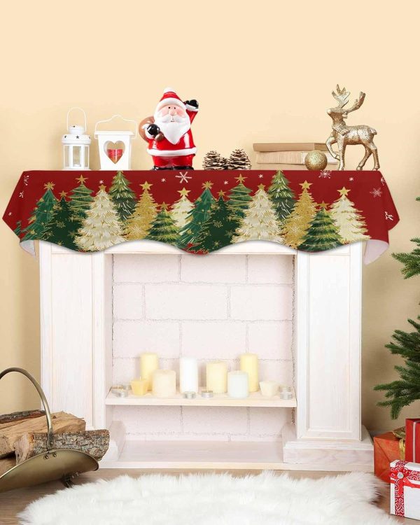 Huotupsine Christmas Mantel Decorations Polyester 60 x 17-1