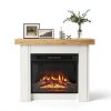 HOMCOM Modern Fireplace Mantel Surround-2