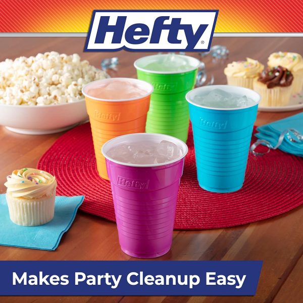 Hefty Disposable Party Cups Assorted Colors 16 Ounce-6