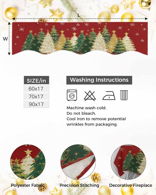 Huotupsine Christmas Mantel Decorations Polyester 60 x 17-5