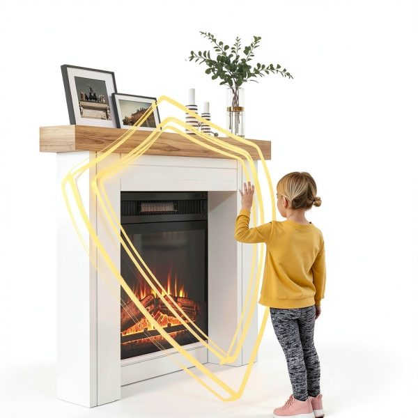 HOMCOM Modern Fireplace Mantel Surround-4