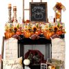 Fall Mantel Scarf DecorLovee Polyester Decor-3