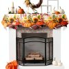 Fall Mantel Scarf DecorLovee Polyester Decor-4