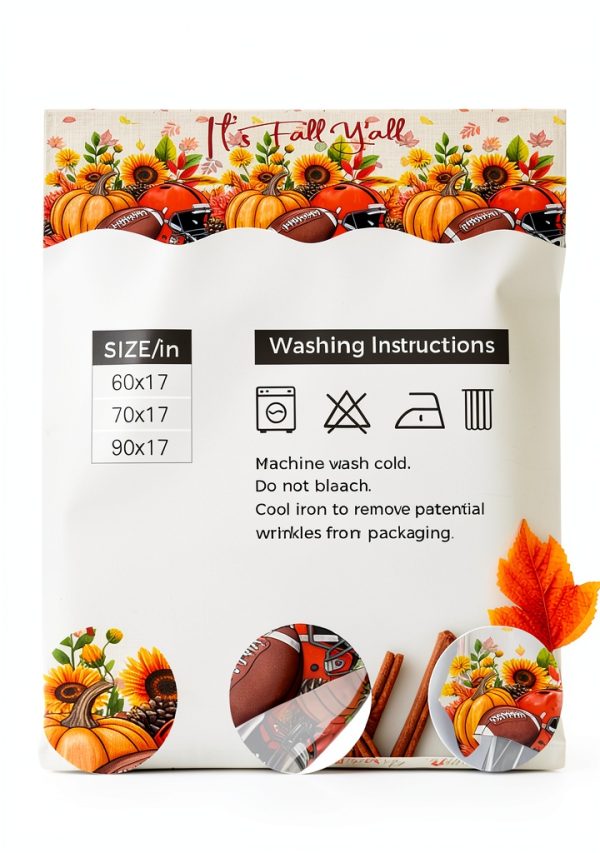 Fall Mantel Scarf DecorLovee Polyester Decor-5