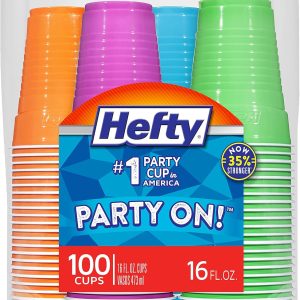 Hefty Disposable Party Cups Assorted Colors 16 Ounce-0