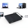 Laurensory Portable CD/DVD Burner Drive Black USB 3.0 High Speed-4