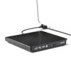 YOTUO External USB‑C CD/DVD Drive Black IDD029 Dual Port High Speed-2
