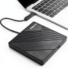 External DVD Drive Amicool A11 Black Slim Portable USB C Model-1