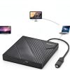 External DVD Drive Amicool A11 Black Slim Portable USB C Model-2