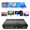 YOTUO External USB‑C CD/DVD Drive Black IDD029 Dual Port High Speed-3