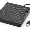 External DVD Drive Amicool A11 Black Slim Portable USB C Model-0