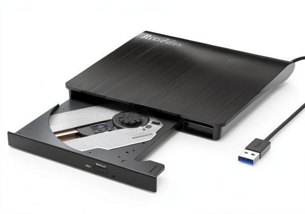 USB CD/DVD Drive Rioddas BT638 Dual Port USB‑A/USB‑C 3.0 External-2