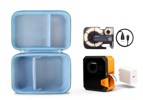Elonbo Carrying Case for Makeid P31 Label Maker Blue Travel Bag-1