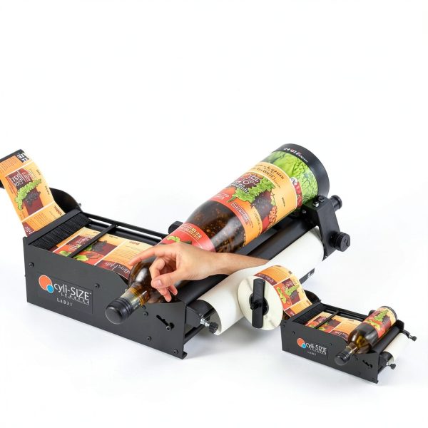 Start International - LAB01 - Manual Bottle Label Applicator - Professional Labeling Machine for Bottles Jars Cans - Label Dispenser for Cylindrical Objects - 0.5-6.5 Inch-1