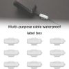 The Lord of the Tools 100pcs Cable Label Boxes Cable Wire Clip Wire Waterproof Marking Box 30 x 10 mm Wire Transparent Signage Identification Box Cable Waterproof Label Box-1
