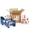 Aviditi SL9506 Steel Manual Table Top Label Dispenser 1" Core Blue 6in-3