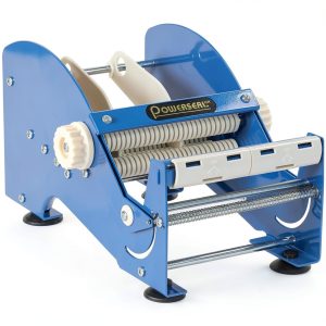 Aviditi SL9506 Steel Manual Table Top Label Dispenser 1" Core Blue 6in-0