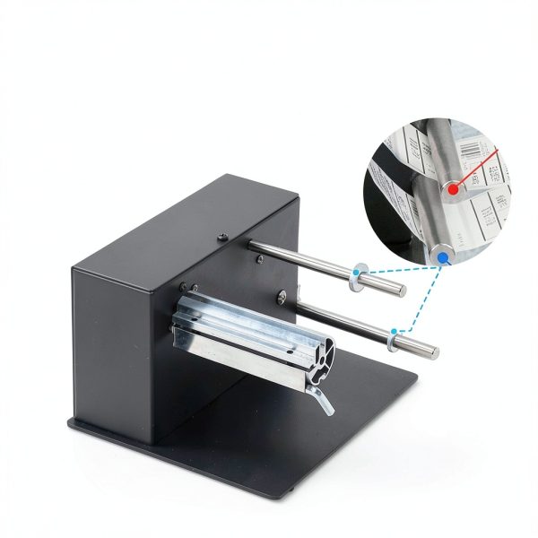 Automatic Label Rewinder, 180mm Speed Adjustable Automatic Label Rewinder, Two-Way Rewinding Label Roller Machine Synchronize with Printer-4