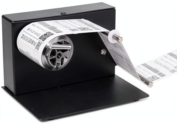 Automatic Label Rewinder, 180mm Speed Adjustable Automatic Label Rewinder, Two-Way Rewinding Label Roller Machine Synchronize with Printer-0