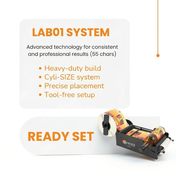 Start International - LAB01 - Manual Bottle Label Applicator - Professional Labeling Machine for Bottles Jars Cans - Label Dispenser for Cylindrical Objects - 0.5-6.5 Inch-4