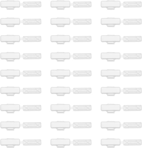 The Lord of the Tools 100pcs Cable Label Boxes Cable Wire Clip Wire Waterproof Marking Box 30 x 10 mm Wire Transparent Signage Identification Box Cable Waterproof Label Box-0