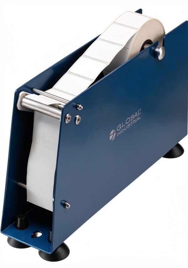 Manual Label Dispenser Global Industrial 2" Blue Table Wall Mount-0