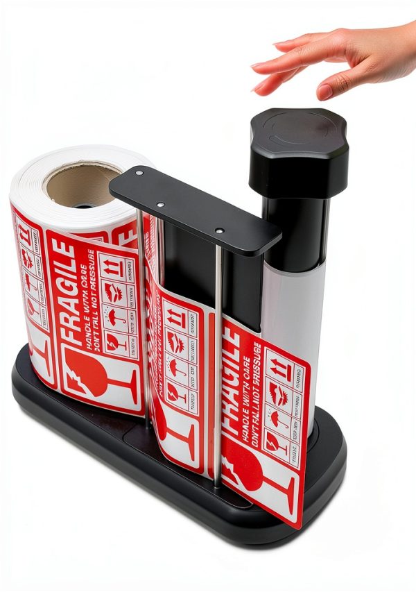 Manual Label Sticker Roll Dispenser owfccla Adjustable Tabletop-0