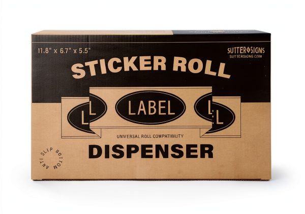 Roll Label Dispenser for Sticker Labels | Thick Durable Acrylic Sticker Roll Holder with Anti-Slip Feet and Spacer Springs-5