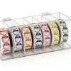 Acrylic Day of The Week Covered Label Dispenser 7-Slot Dispenser Day of The Week Label Dispenser Wall Mount Sticker Roll Dispenser for 1",3/4"Day of The Week Stickers 1 Inch Label Dispenser (No Label)-1