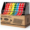 Roll Label Dispenser for Sticker Labels | Thick Durable Acrylic Sticker Roll Holder with Anti-Slip Feet and Spacer Springs-0