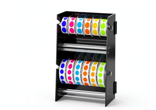 Acrylic Sticker Roll Dispenser Derkerry Double Layer for 12 Rolls-1